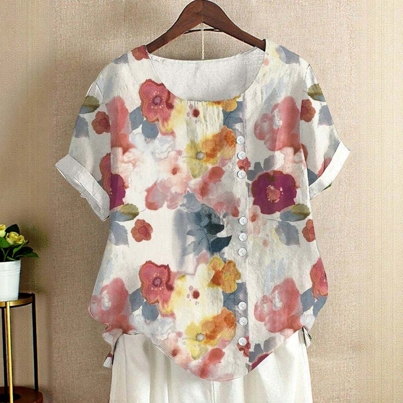 BLOOM | BUTTONED FLORAL BLOUSE
