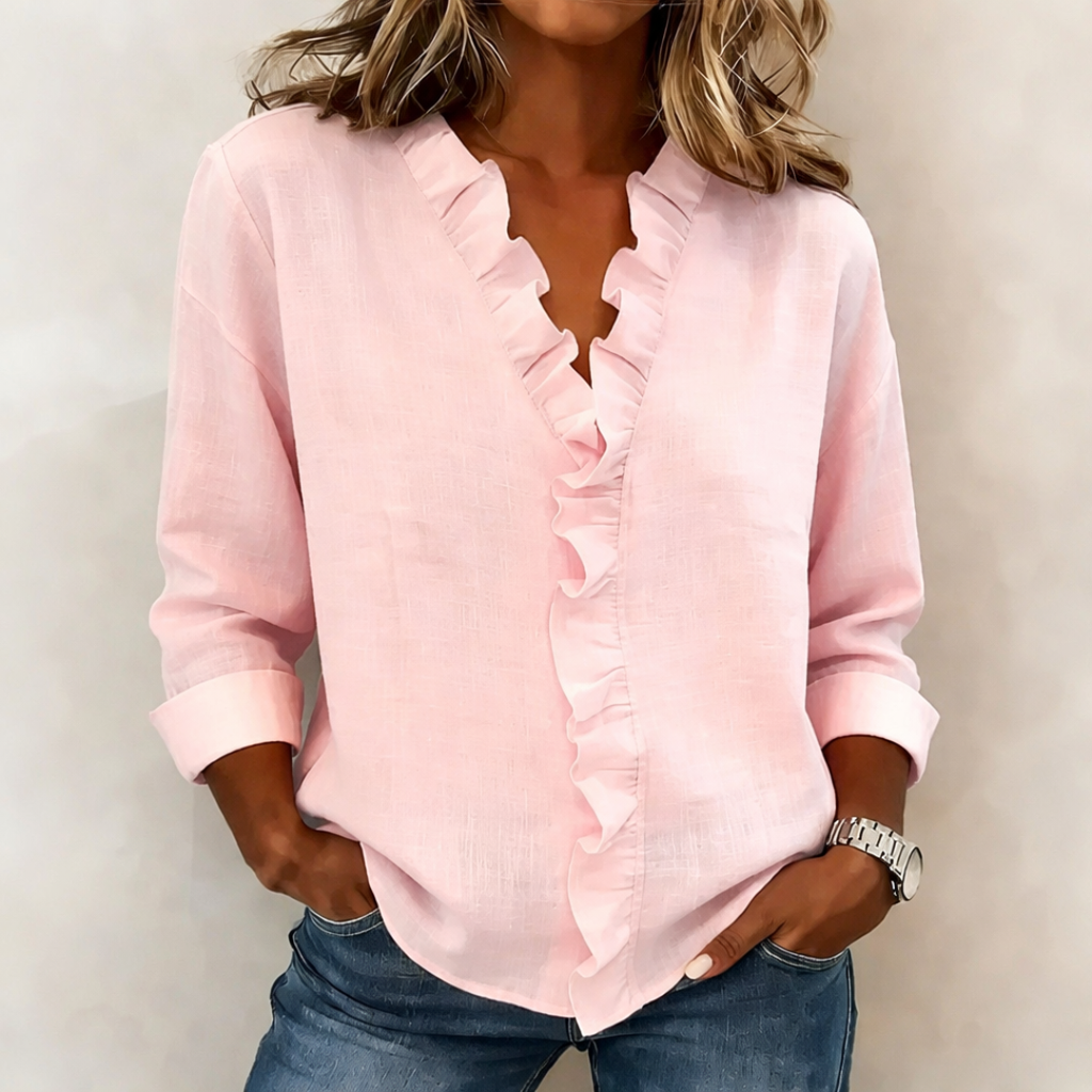 Aletta – Elegant Flattering Blouse with V-Neck
