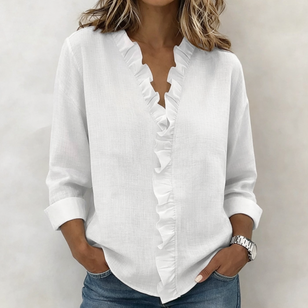 Aletta – Elegant Flattering Blouse with V-Neck