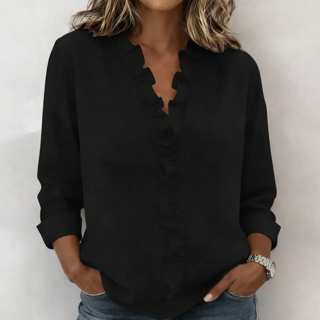 Aletta – Elegant Flattering Blouse with V-Neck