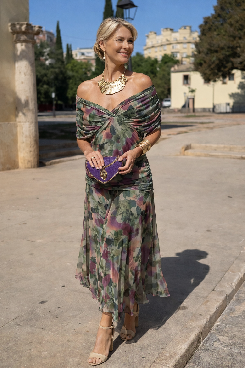 Eloria - Elegant Dress with V-Neck