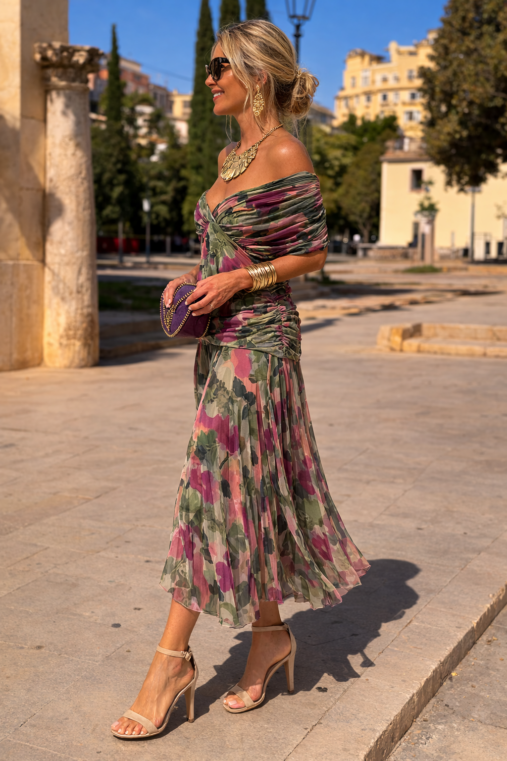 Eloria - Elegant Dress with V-Neck