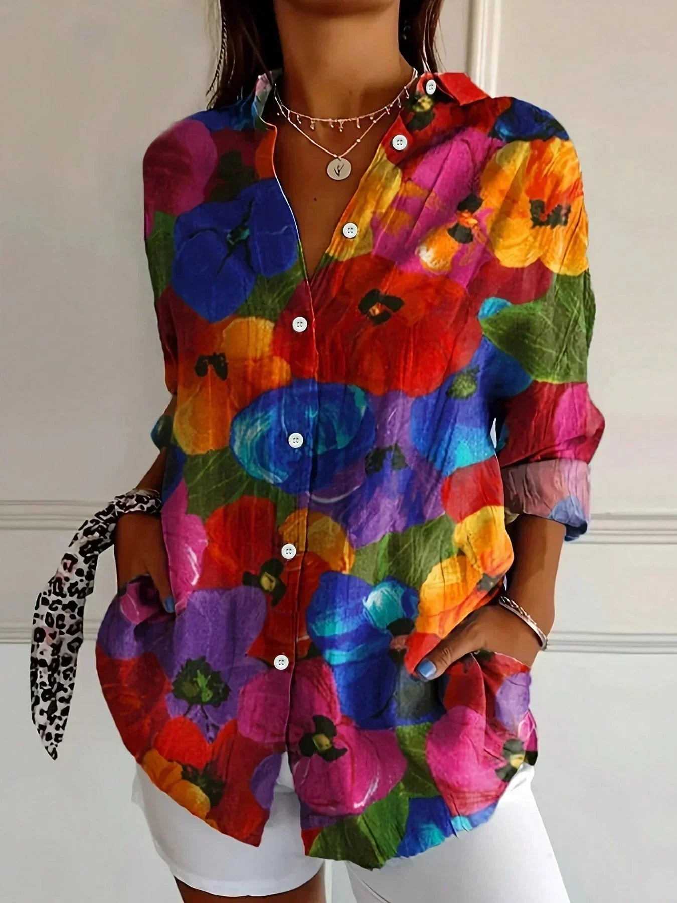 Astrid | Colourful Patterned Blouse