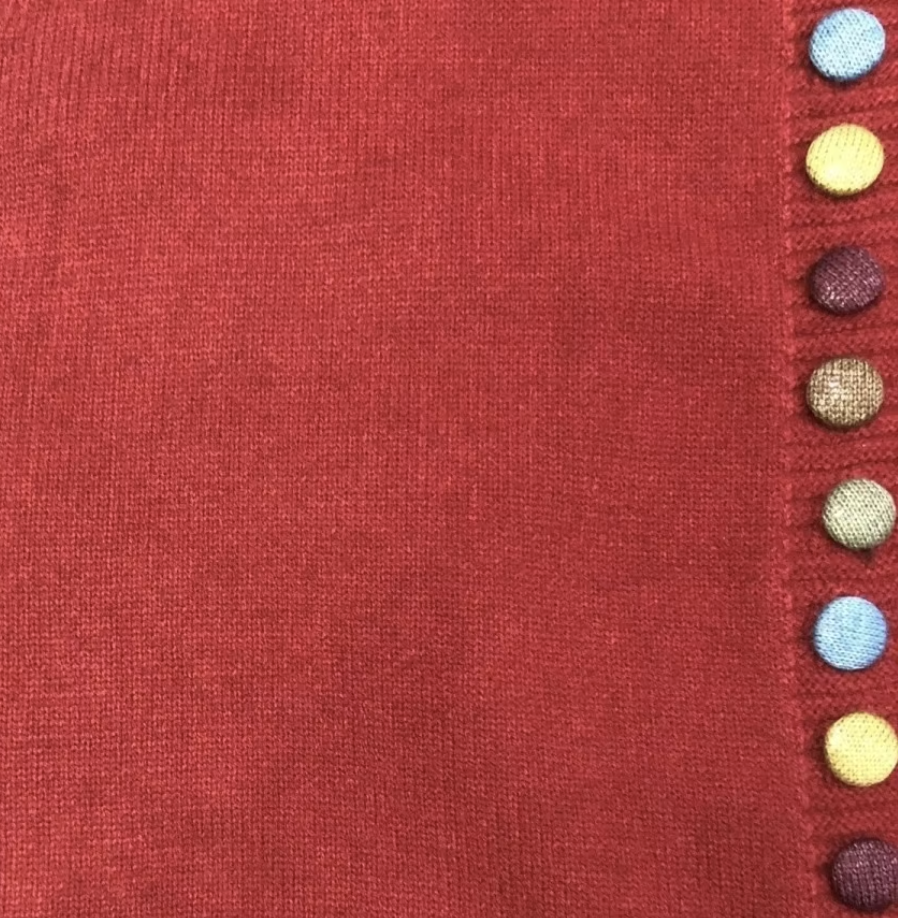 COLOR-BUTTON KNIT VEST